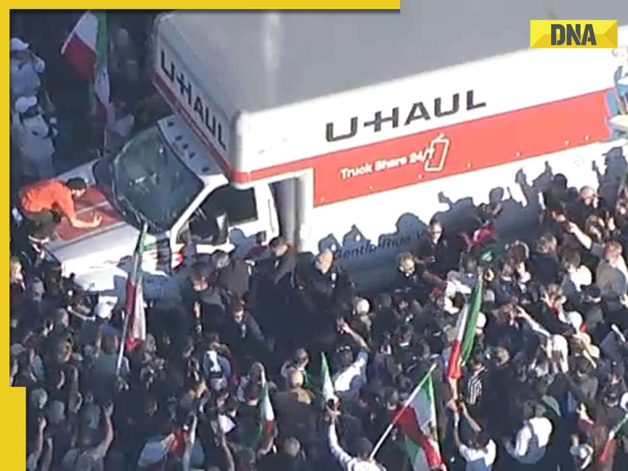 Anti-Iran protest in US: Truck hits protestors in Los Angeles, several injured