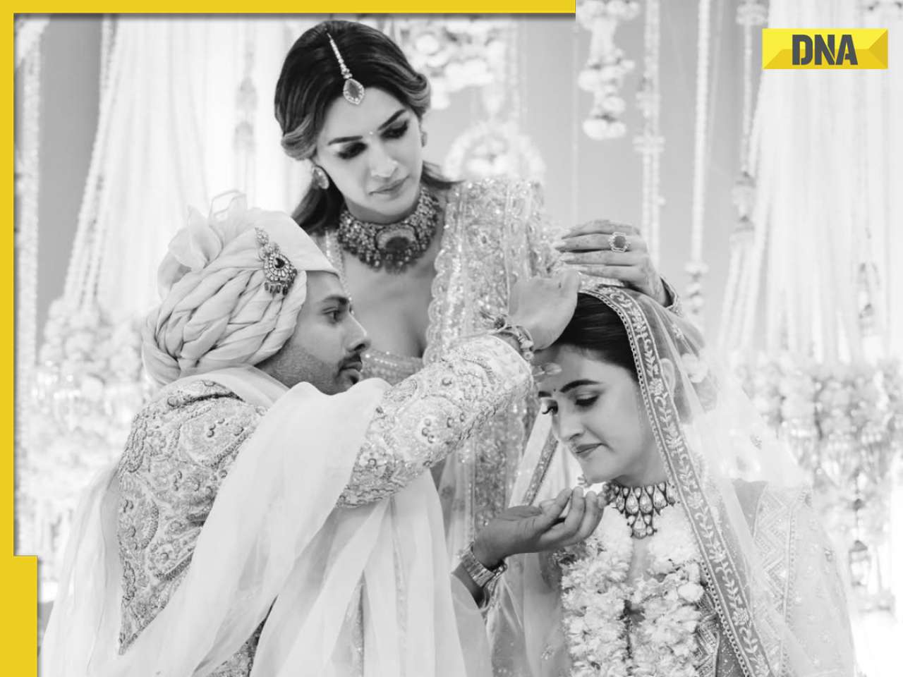Kriti Sanon helps Stebin Bin apply sindoor to Nupur Sanon during their Hindu wedding ceremony, see viral photos