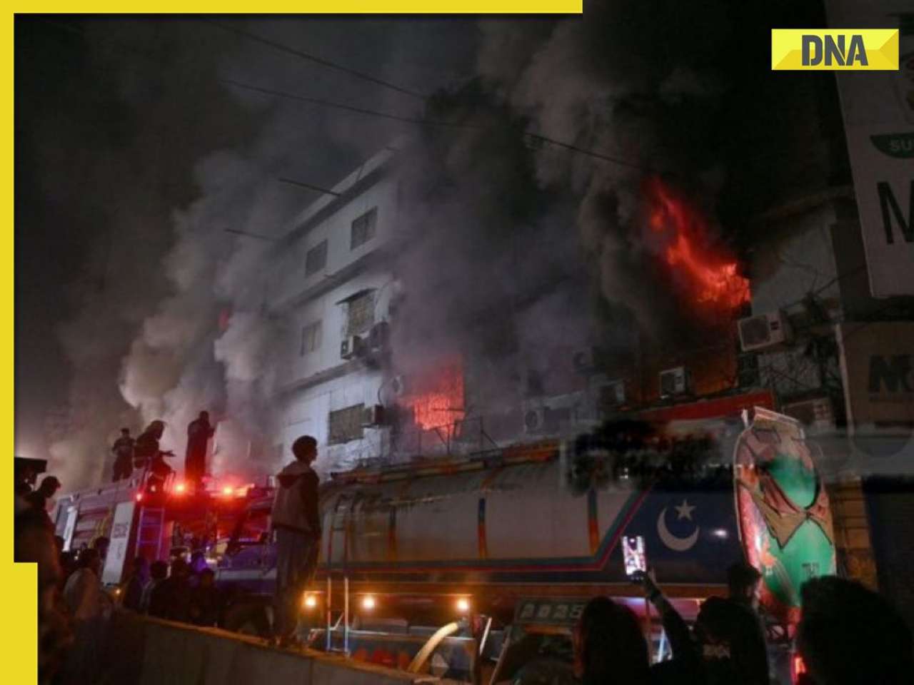 Massive fire breaks out in mall at Pakistan’s Karachi, three killed; video shows black thick plumes visible from miles away; WATCH