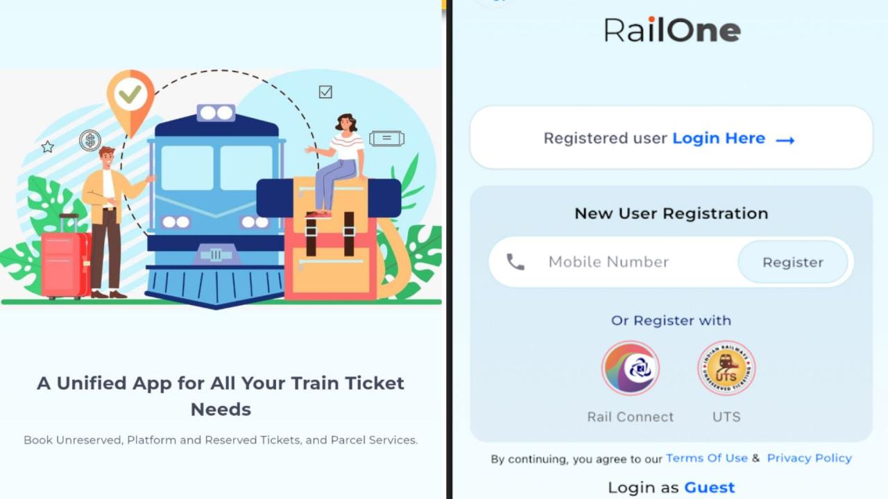 Can I Use my IRCTC login details to log-in in RailOne
