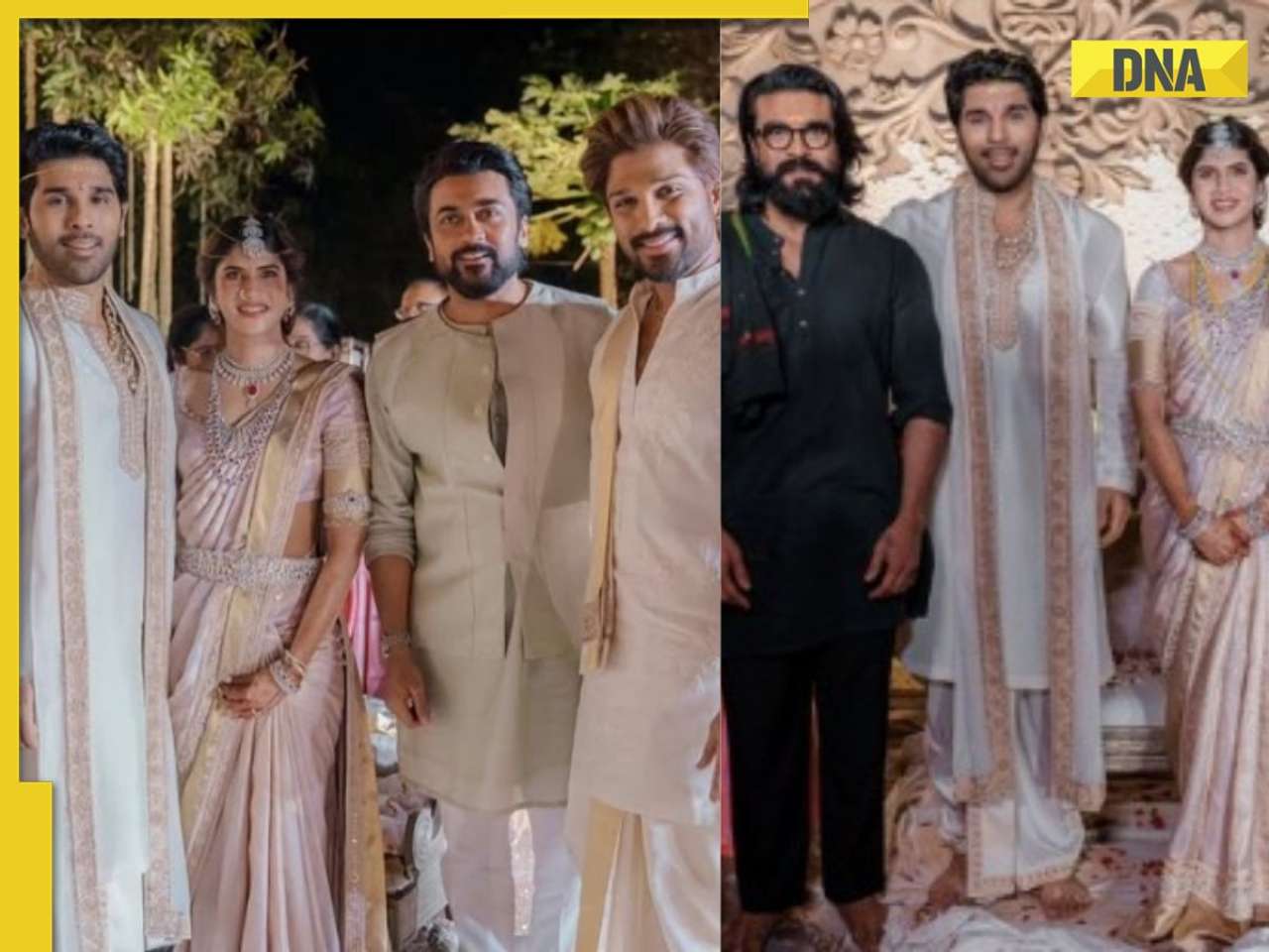 Allu Sirish-Nayanika Reddy’s Wedding: Chiranjeevi, Ram Charan, Suriya shine at Allu Arjun’s brother’s big day | See pics