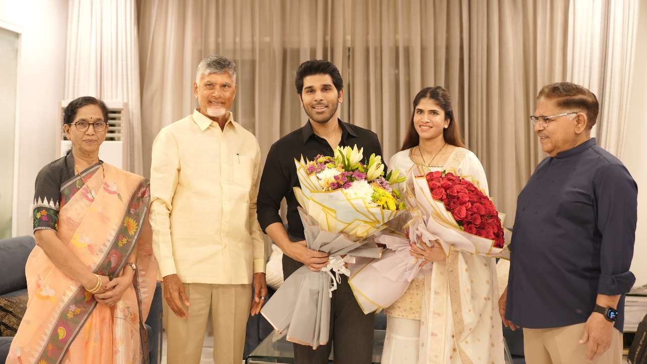 Naidu Blesses Allu Sirish & Nayanika: Family Ties & Political Greetings