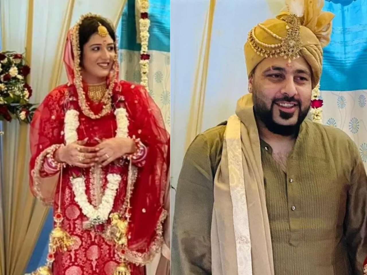 Badshah Weds Isha Rikhi: Actress dons red embroidered salwar kameez ...