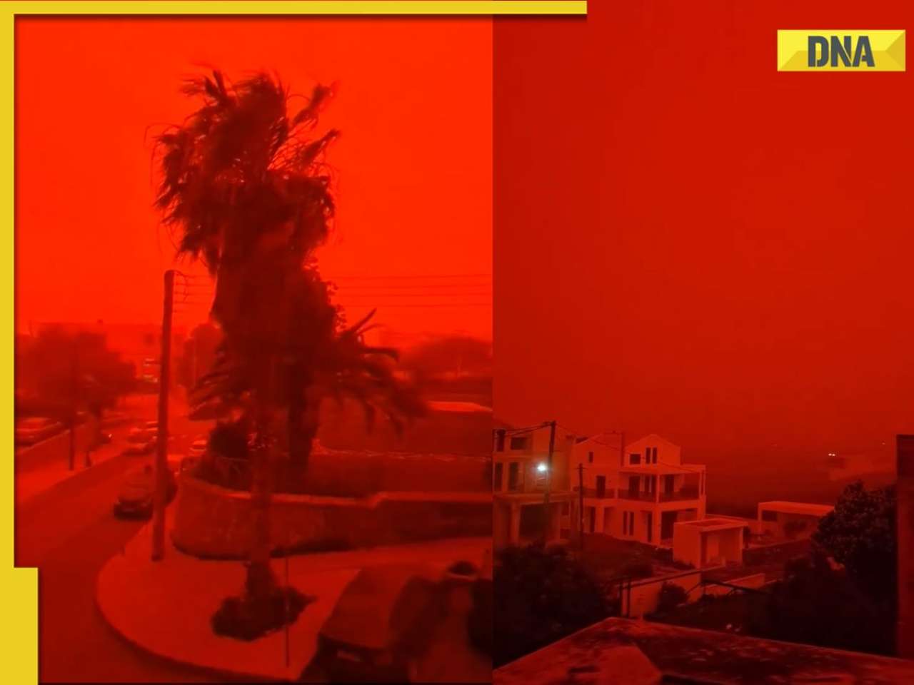 Rare storm turns skies blood red in Greece, Libya, Egypt after Australia? Eerie visuals goes viral; netizens say, &lsquo;Apocalypse&rsquo;; WATCH