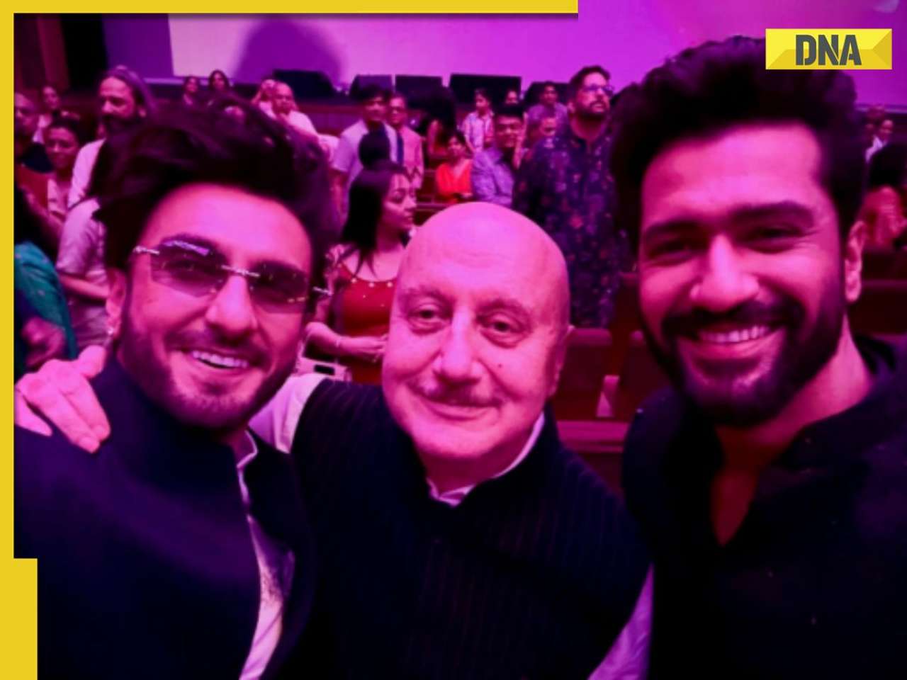 Anupam Kher poses with Dhurandhar Ranveer Singh and Chhaava Vicky Kaushal at NMACC anniversary: 'feels like a newcomer'