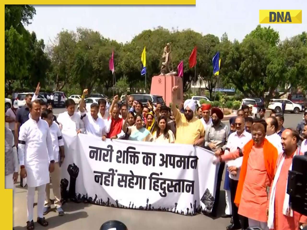 Delhi CM Rekha Gupta leads BJP protest over Women's Reservation Bill, slams Opposition