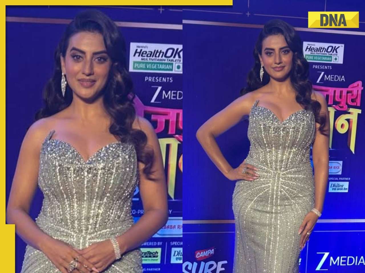 ZEE Bhojpuri Samman 2026: Akshara Singh dazzles with poise and elegance in shimmering silver off-shoulder sequined outfit