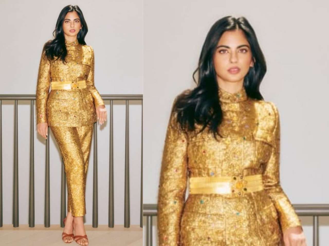 Isha Ambani turns heads in rare 1996 Karl Lagerfeld Chanel Couture gold look; see viral pics Isha Ambani turns heads in rare 1996 Karl Lagerfeld Chanel Couture gold look; see viral pics