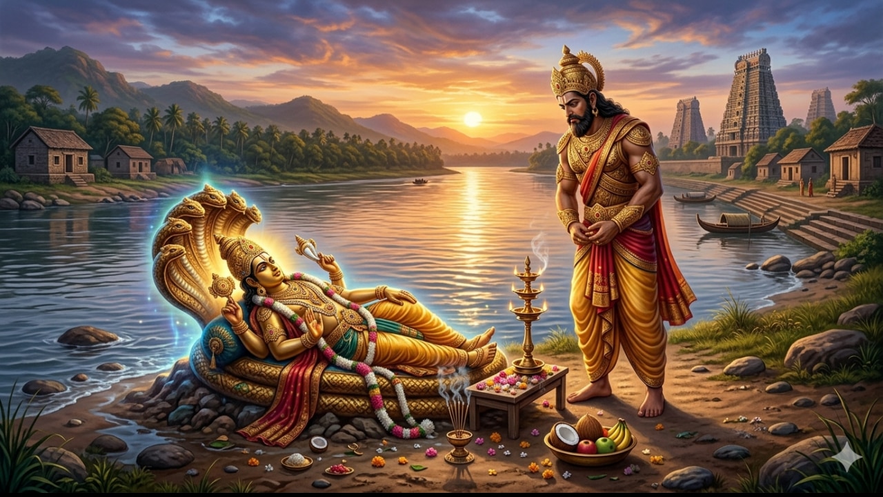 रामायण से हैं मंदिर में विराजमान भगवान विष्णु की मूर्ति का संबंध