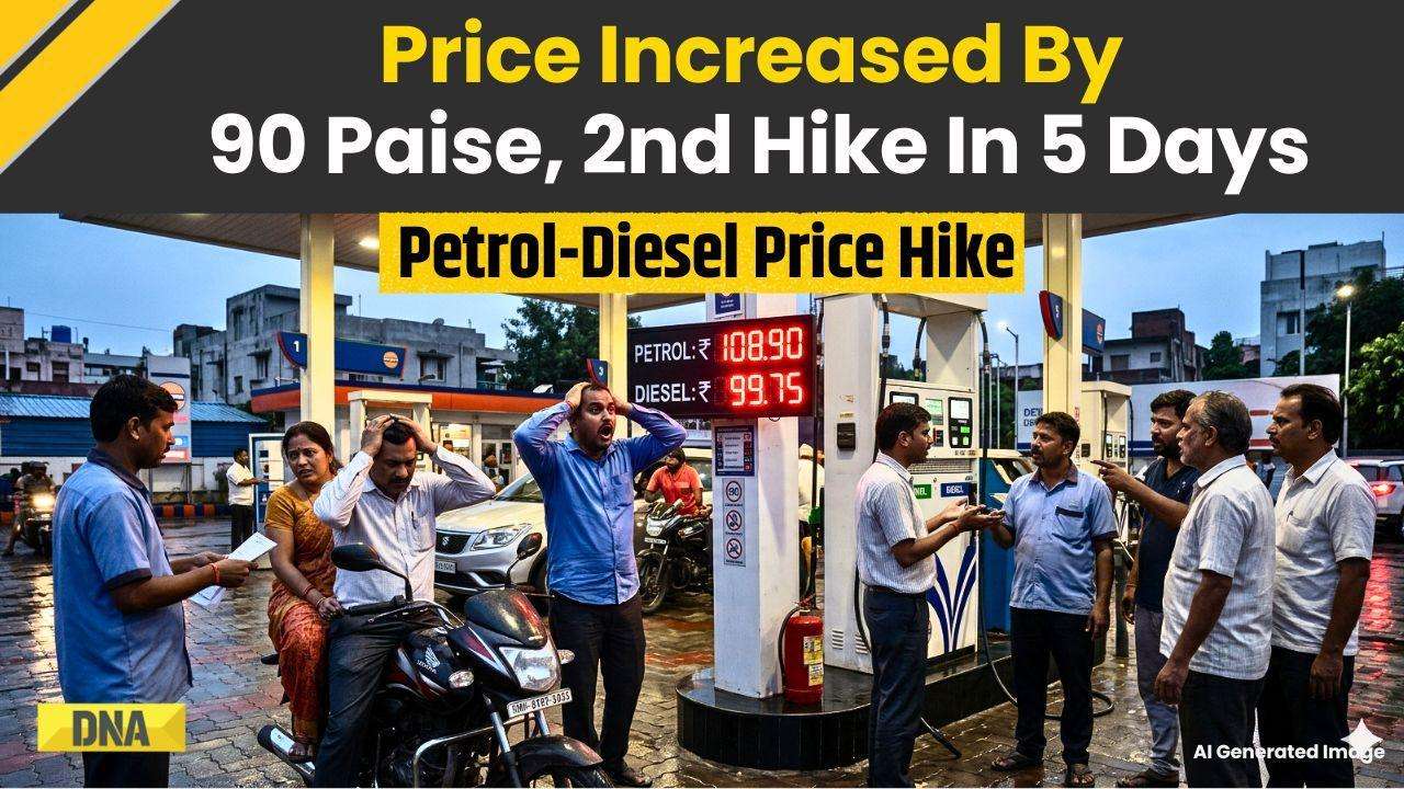 Petrol News: Petrol, Diesel Prices Hiked By 90 Paise Across India; Second Big Fuel Hike In 5 Days!