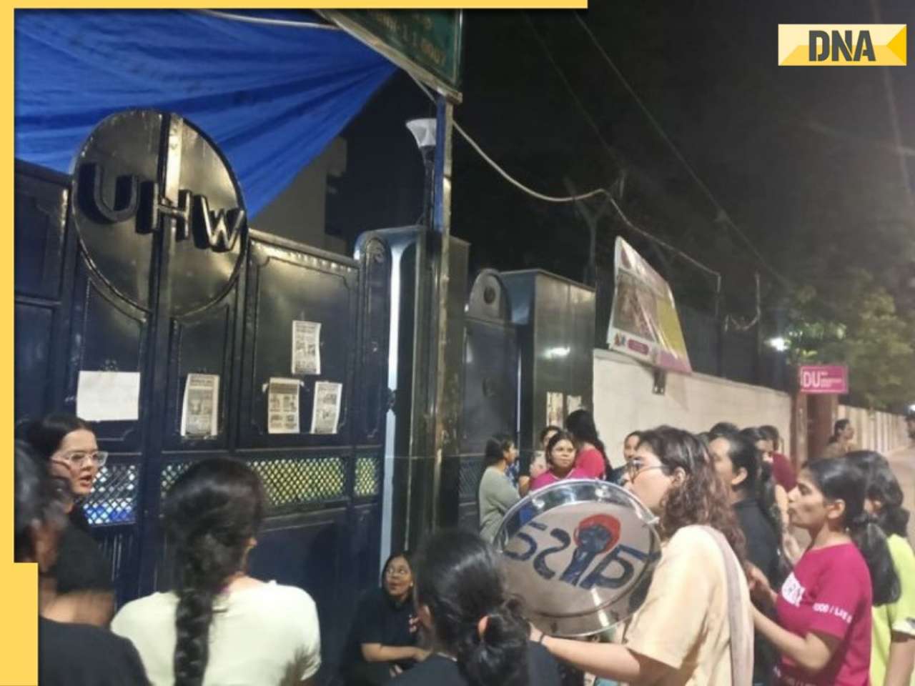DU students hold late-night sit-in protest at Women Hostel amid exam-prep; allege ‘forced extortion’; WATCH