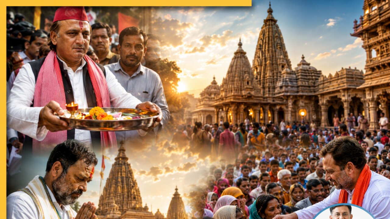 माथे पर तिलक, हाथ में प्रसाद... चुनावी मौसम में क्यों सनातनी चोला ओढ़ लेते हैं नेता?