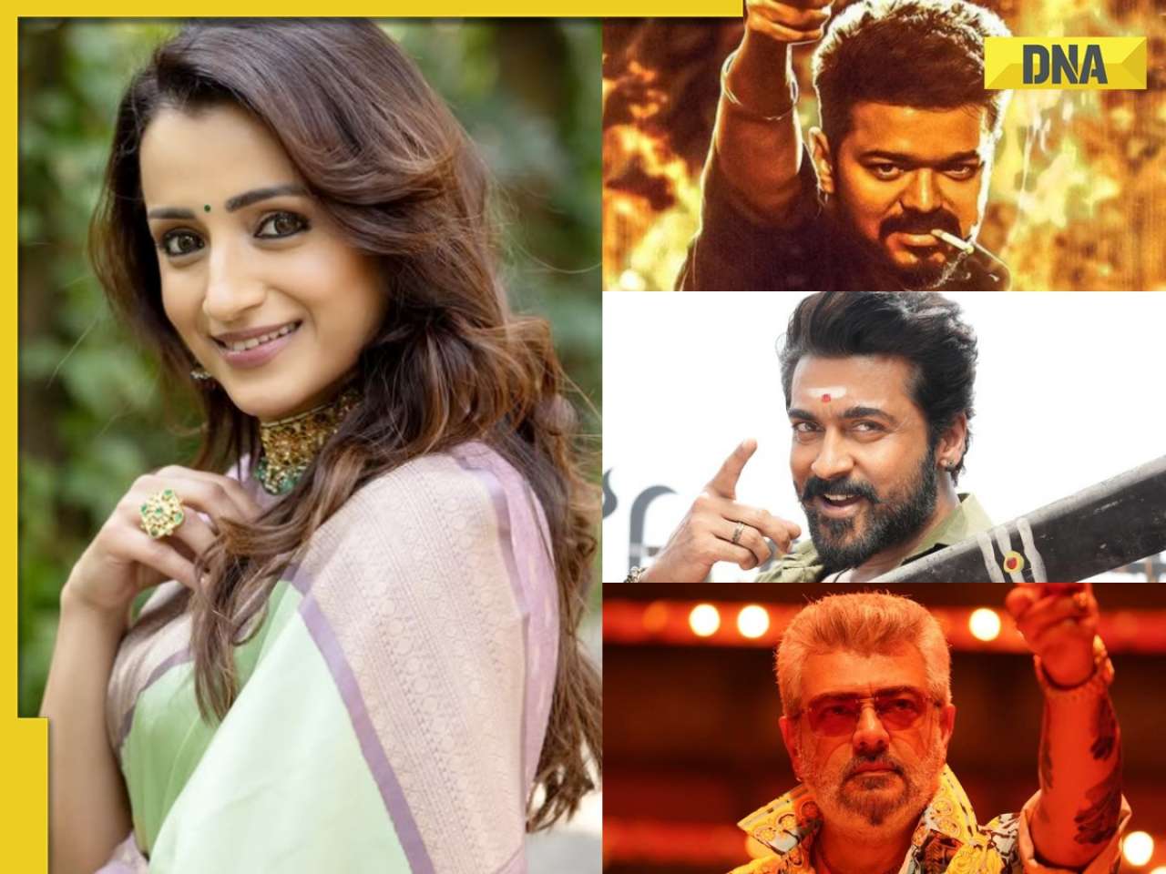 تريشا كريشنان لكونها “العامل المشترك” في Vijay, Suriya، أكبر نجاحات أجيث كومار Love، Karupo، Good Bad Ugly.