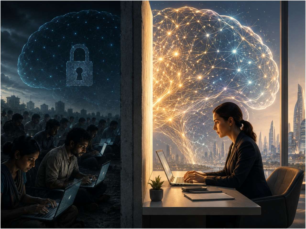 The AI Window Dressing: How the Democratising Effect masks AI's new class divide