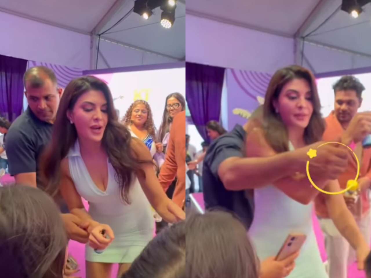 Jacqueline Fernandez's bodyguard holds her wrist, takes her away from fans; internet reacts: 'Touch karne ka right kisne diya?'