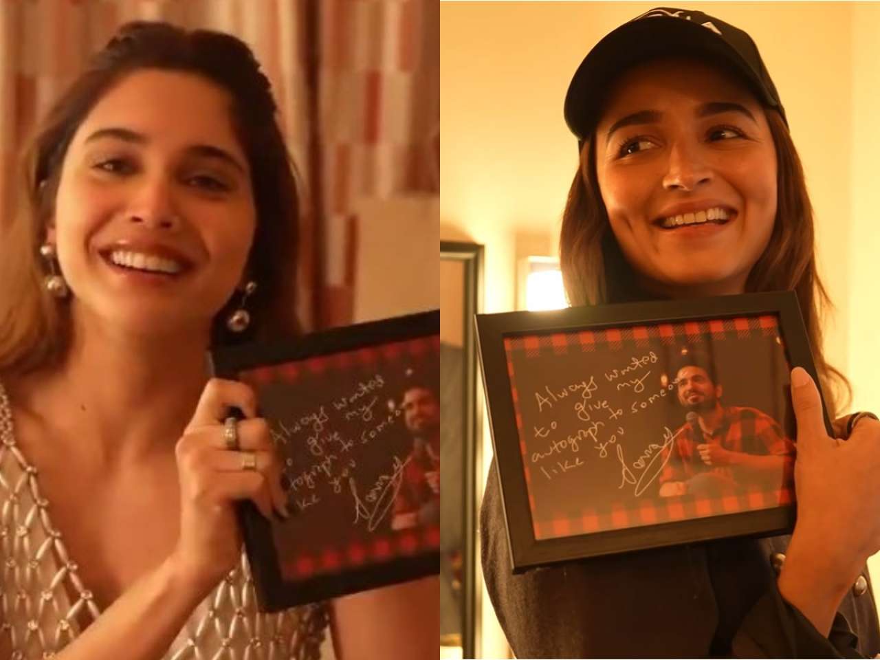 Alia Bhatt, Sharvari can't stop laughing as Samay Raina gifts them his autograph after India's Got Latent S2: Watch