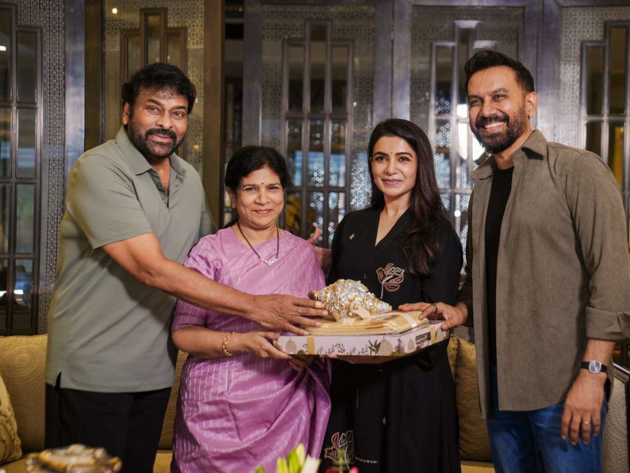 Chiranjeevi blesses Samantha Ruth Prabhu, Raj Nidimoru as they begin 'new chapter', hails Maa Inti Bangaaram
