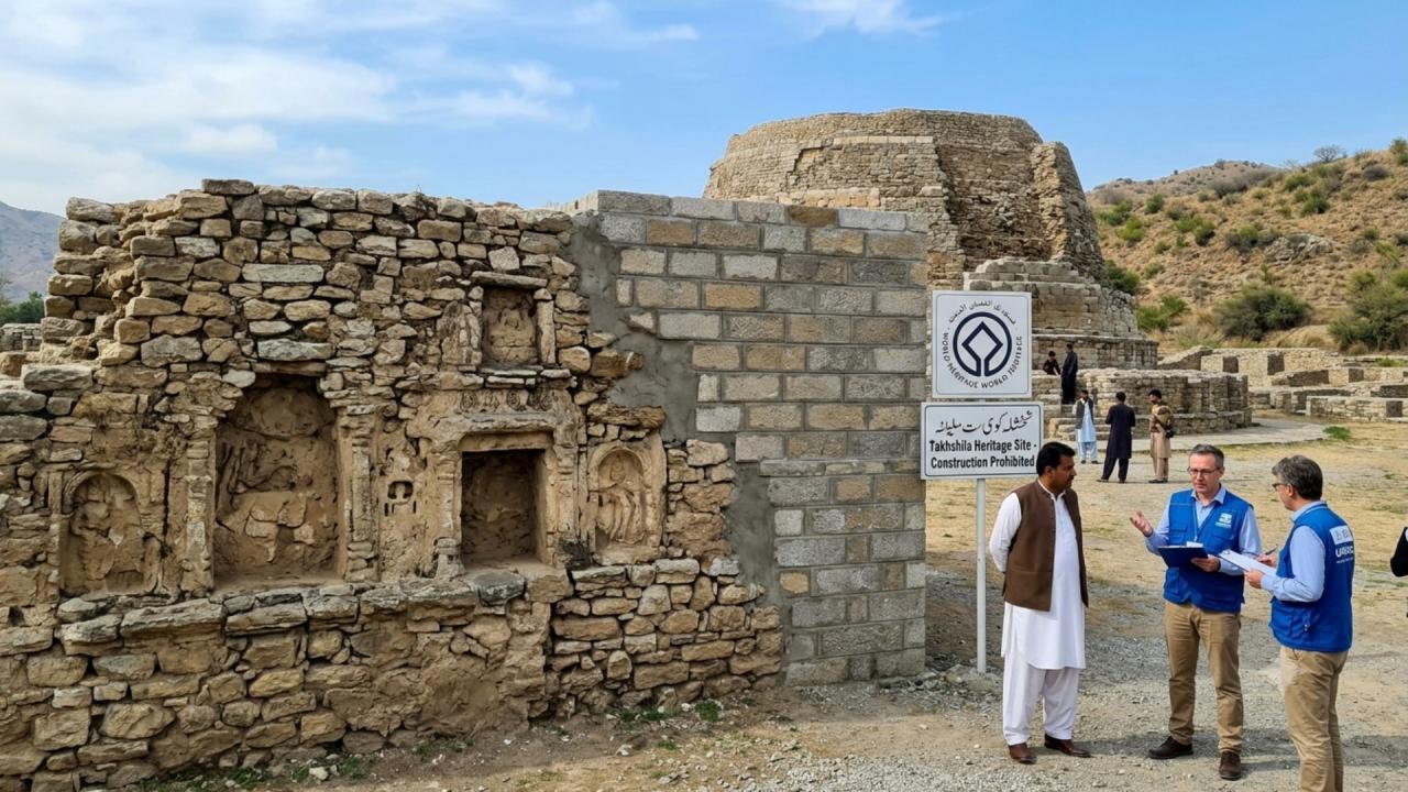 तक्षशिला की यूनेस्को वर्ल्ड हेरिटेज साइट पर गड़बड़ी कर रहा था पाकिस्तान, संयुक्त राष्ट्र ने लगाई फटकार, लिस्ट से हटाने की चेतावनी दी