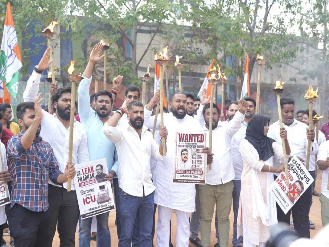 Bengaluru: Youth Congress holds rally demanding Dharmendra Pradhan's resignation over NEET paper leak