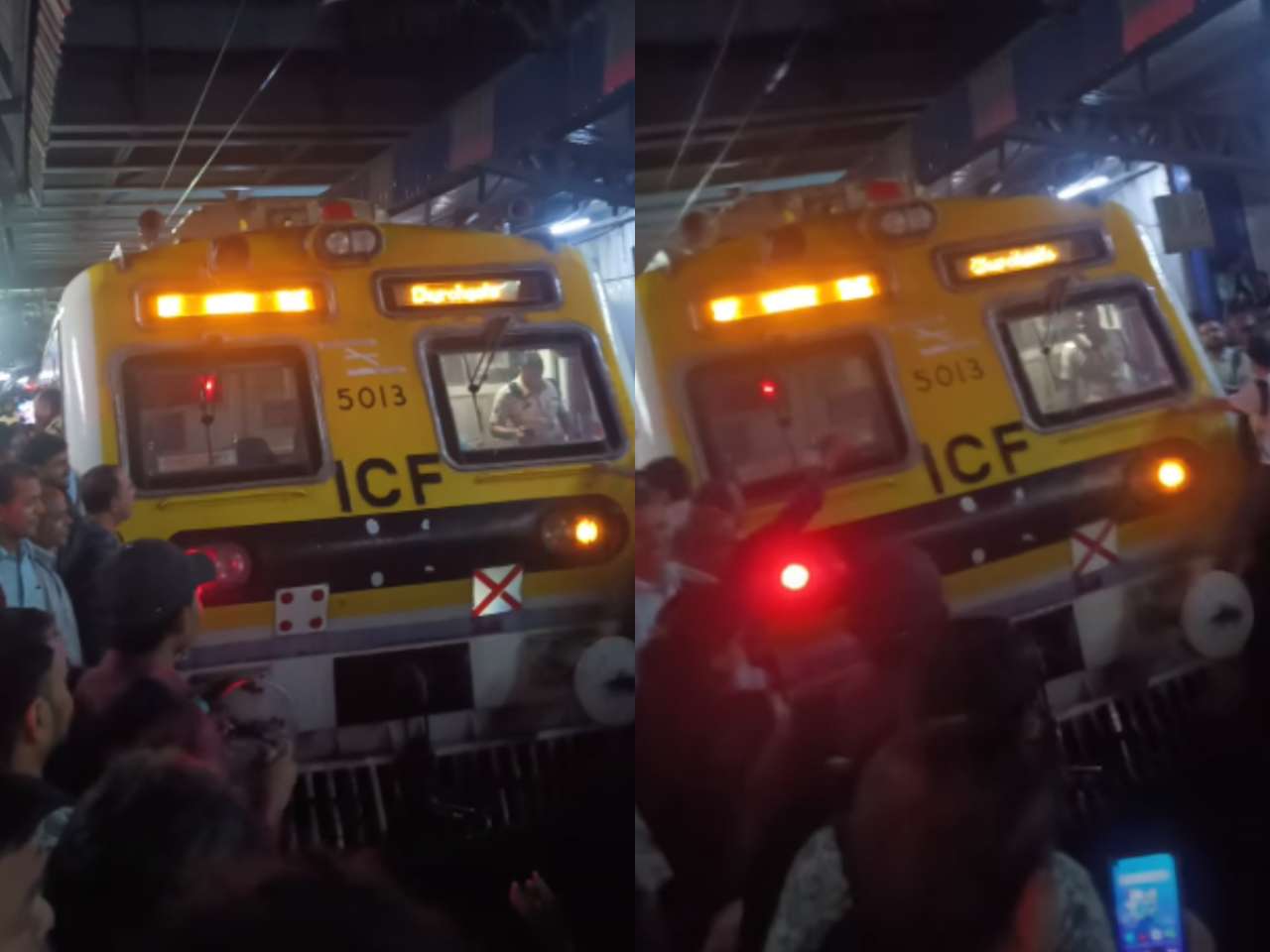 Vasai station chaos: Commuters surround loco pilot as Mumbai rains disrupt Western Railway services; Watch