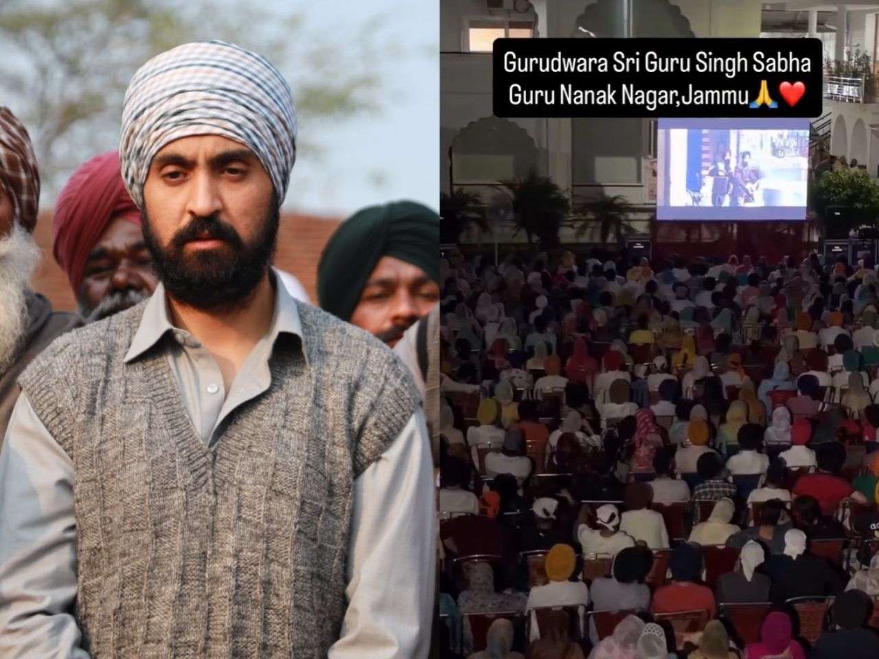 Despite worldwide ban, Diljit Dosanjh's Satluj screened at Jammu Gurudwara, netizens amused over audience turnout: 'Did you cry when shit...' | Viral video