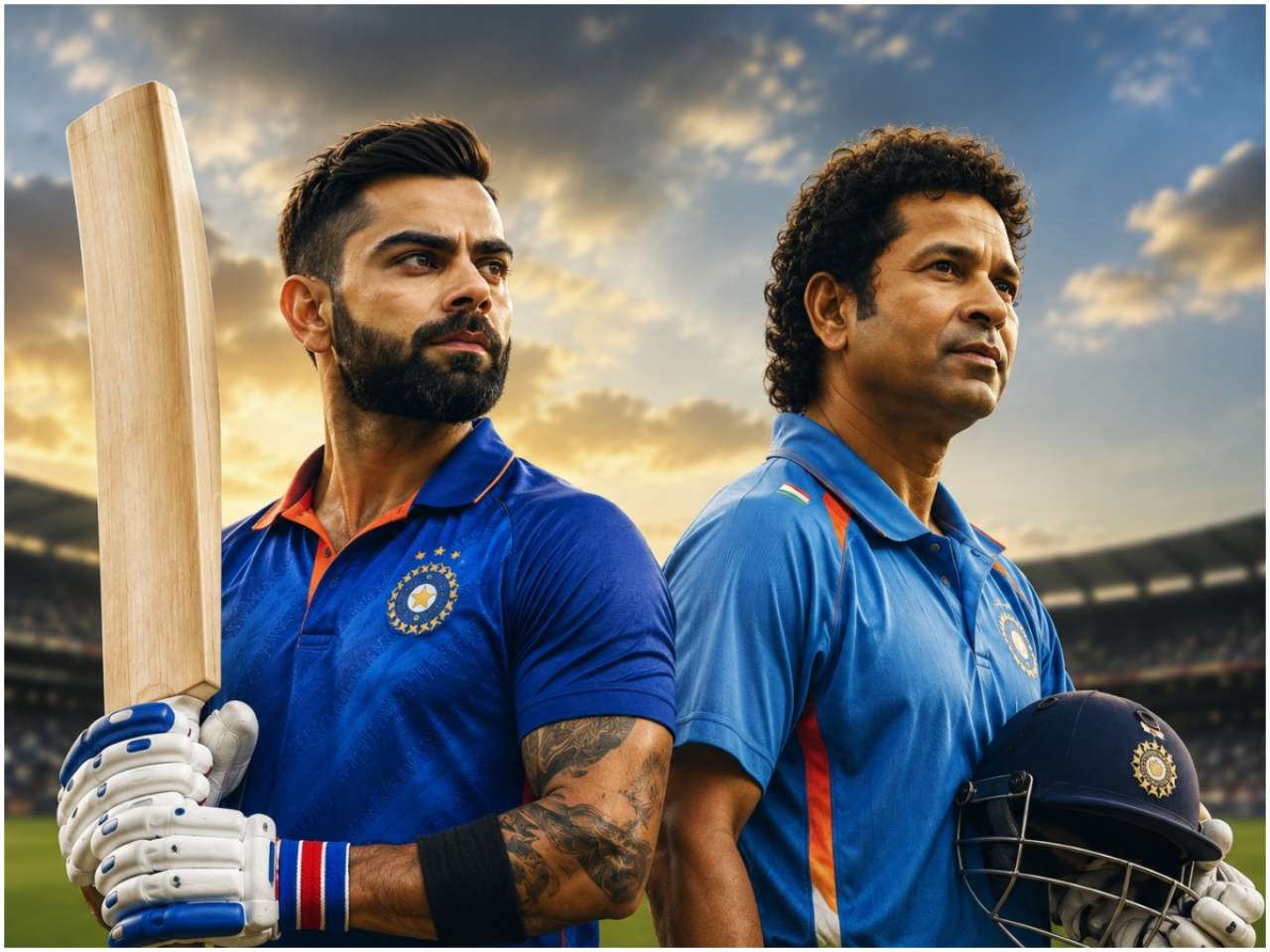 How many runs does Virat Kohli need to surpass Sachin Tendulkar's historic ODI record?