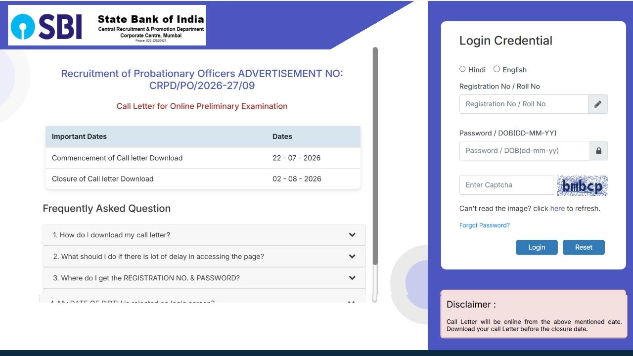 SBI PO Admit Card 2026 इस लिंक से फटाफट करें डाउनलोड, जानें प्रीलिम्स के बाद कैसे होगा फाइनल सिलेक्शन