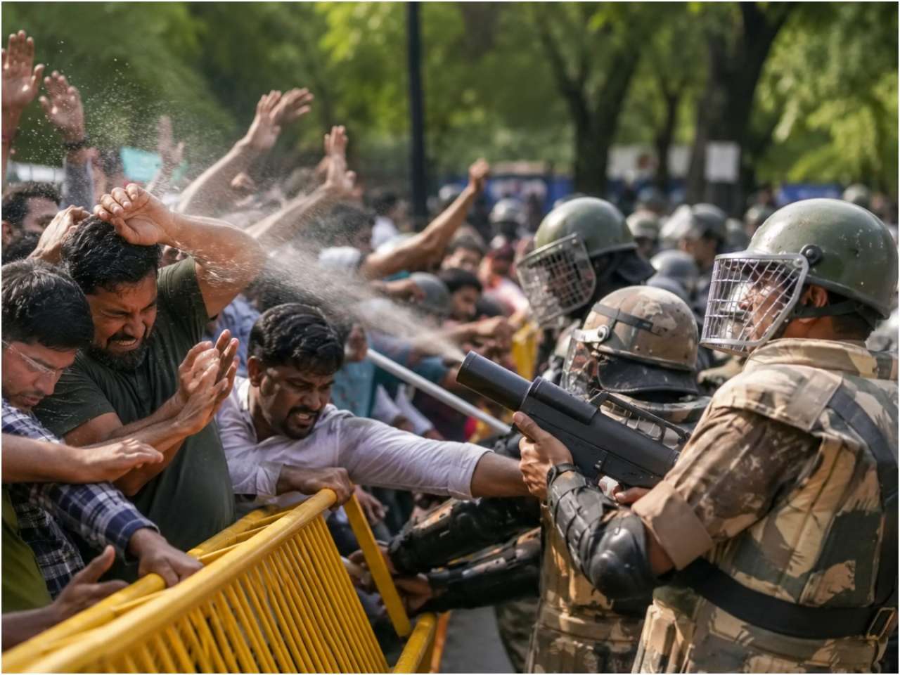 Jantar Mantar protest: RAF investigates force's actions amid pellet gun allegations
