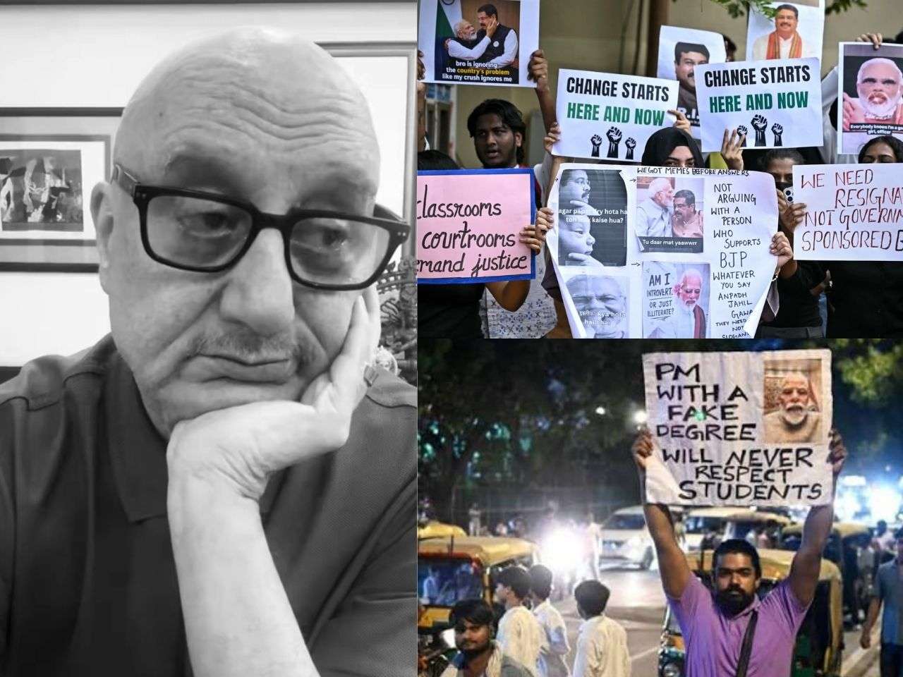 Viral video: Anupam Kher is upset with students for abusing PM Narendra Modi, says 'matbhed mein sanskaar na tootein', actor gets brutally trolled