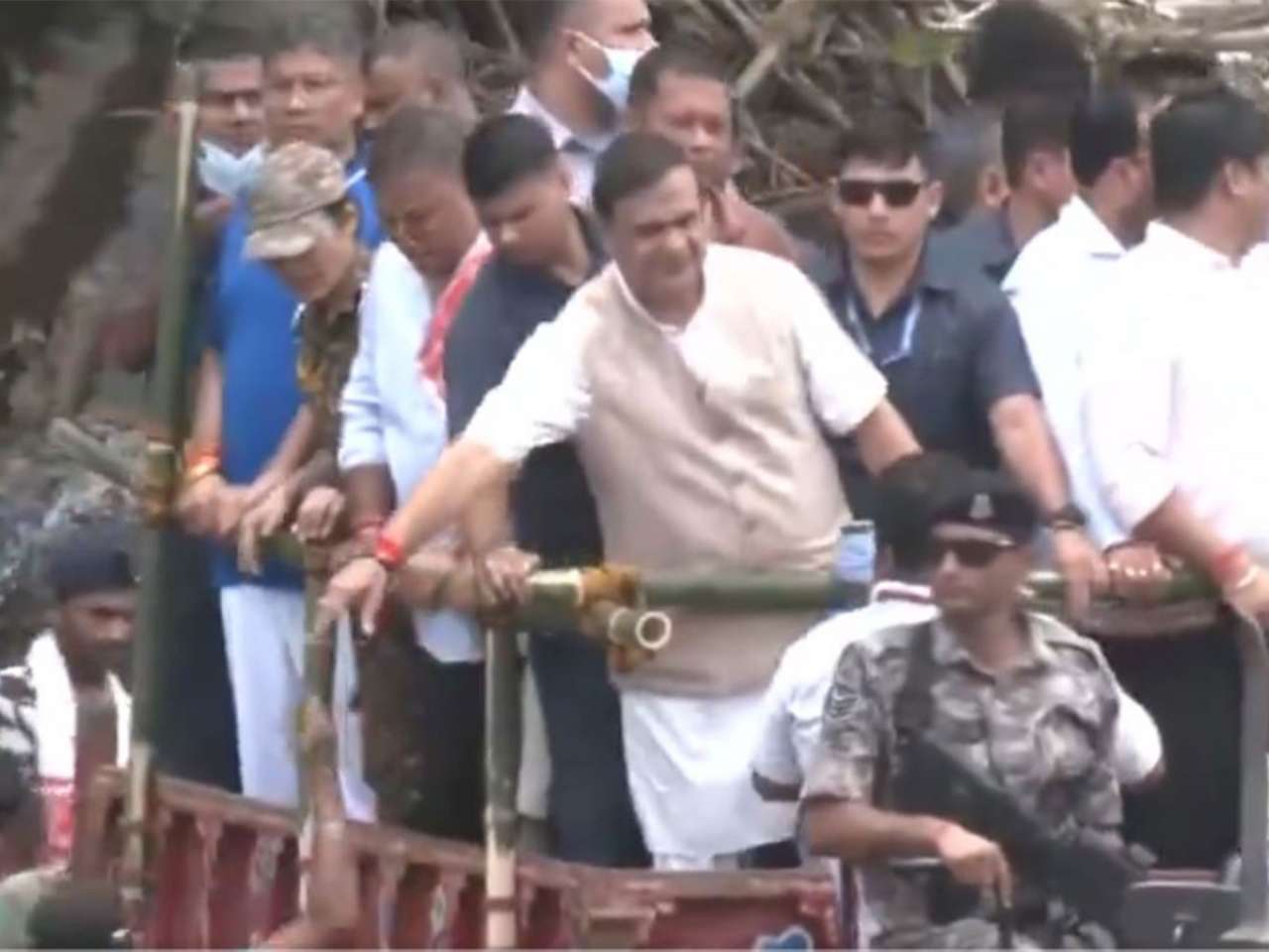 Assam Flood: CM Himanta Biswa Sarma inspects flood-affected Nepalikhuti area in Sivasagar