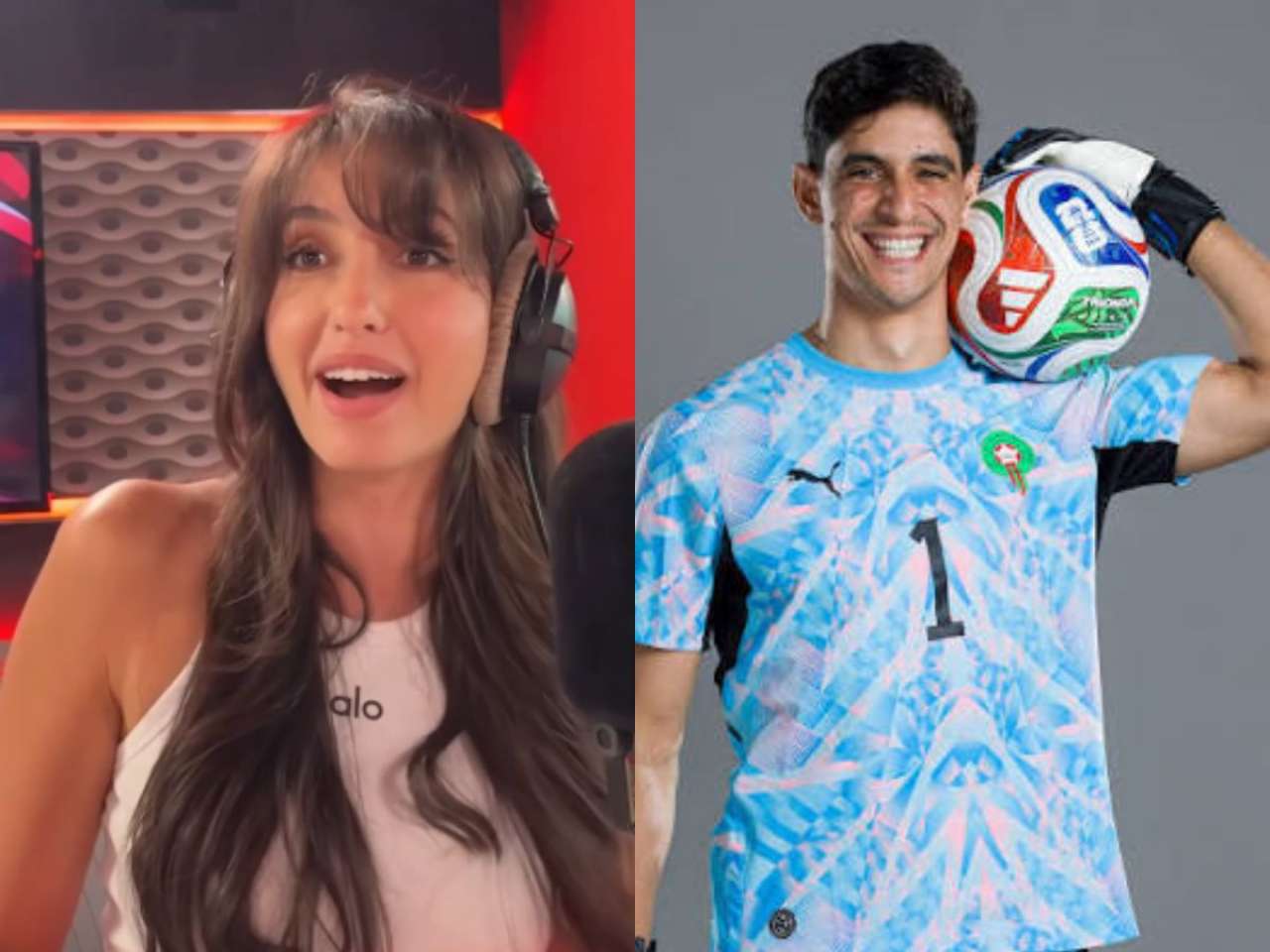 Is Nora Fatehi dating Moroccan footballer Yassine Bounou? Actress breaks silence on rumours
