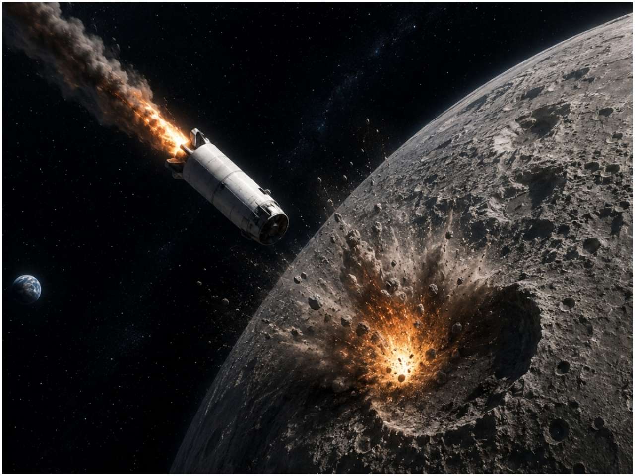 Did a part of SpaceX's Falcon 9 rocket crash into the Moon at 8,690 km/h?