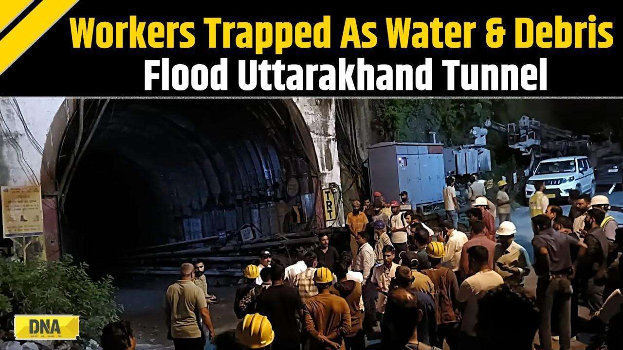 Chamoli Tunnel Collapse: Water & Debris Flood Site; Rescue Drive Underway