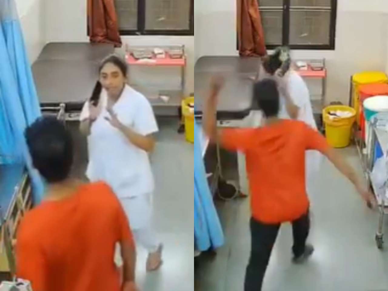 Shocking CCTV footage: Man slaps nurse at Gujarat government hospital, held