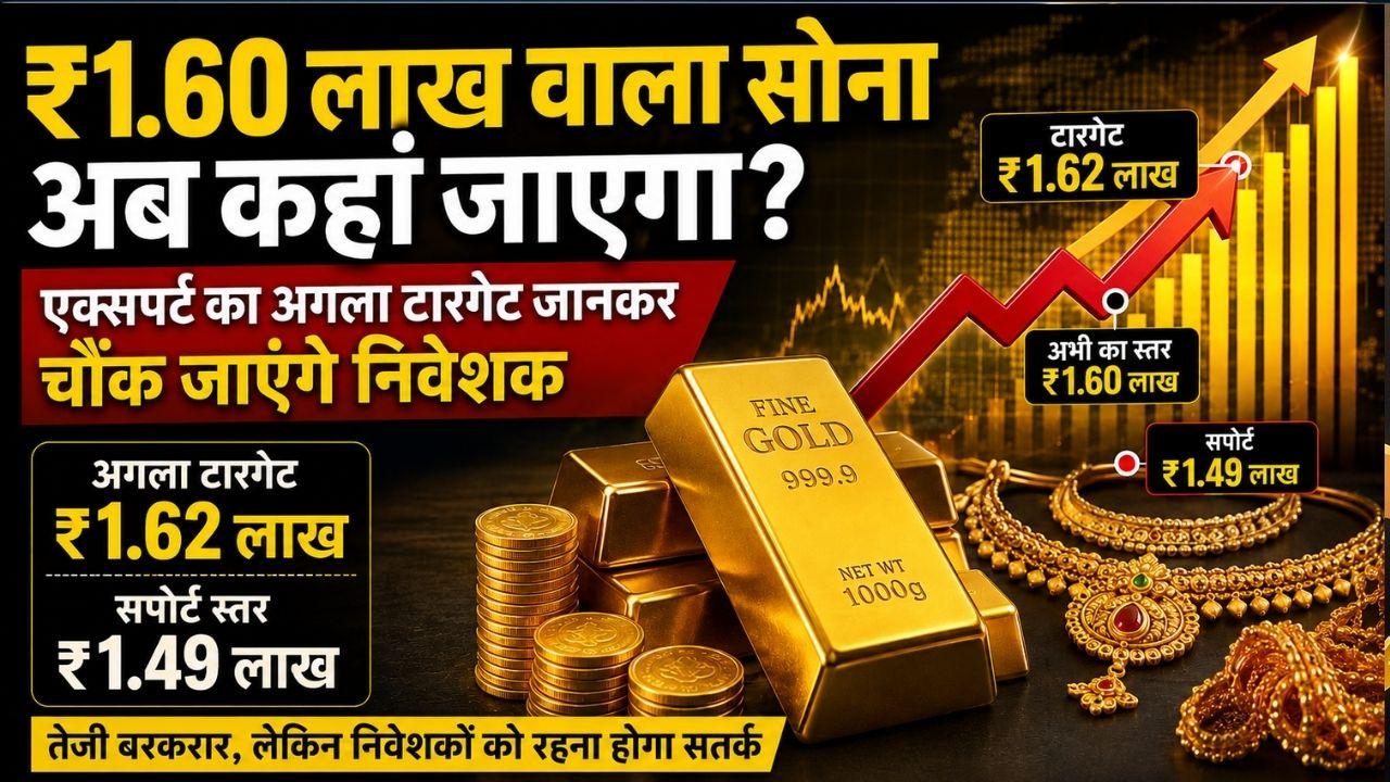 सोने का अगला टारगेट क्या होने वाला है? क्या 1.62 लाख पार कर जाएगा गोल्ड-एक्सपर्ट से जानिए सराफा बाजार का अगला पड़ाव