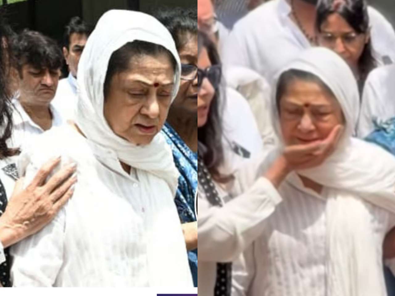 Heartbreaking visuals: Aruna Irani breaks down as she bids farewell to husband Kuku Kohli at Mumbai funeral