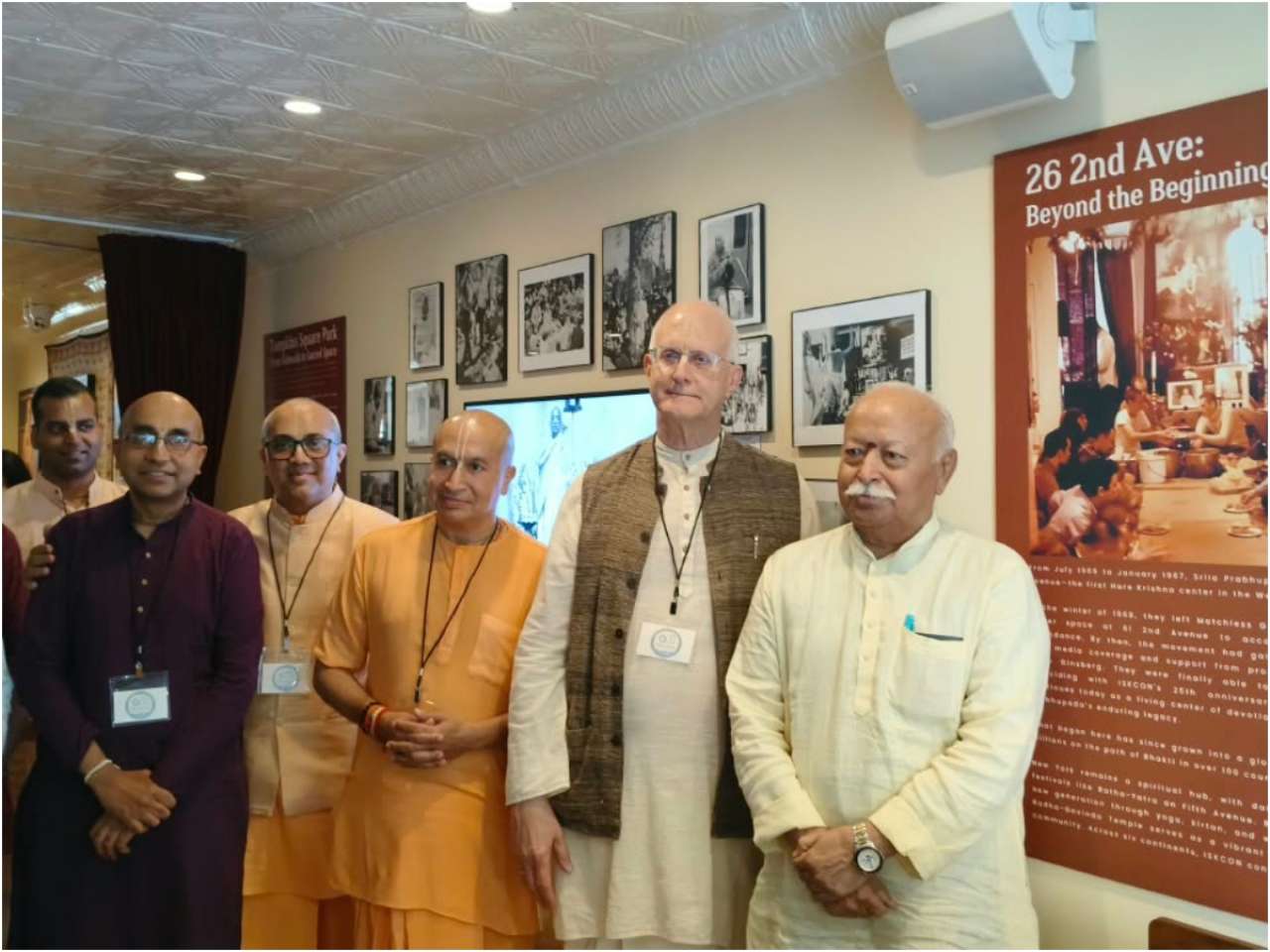 Mohan Bhagwat visits ISKCON’s birthplace ahead of Madison Square Garden address