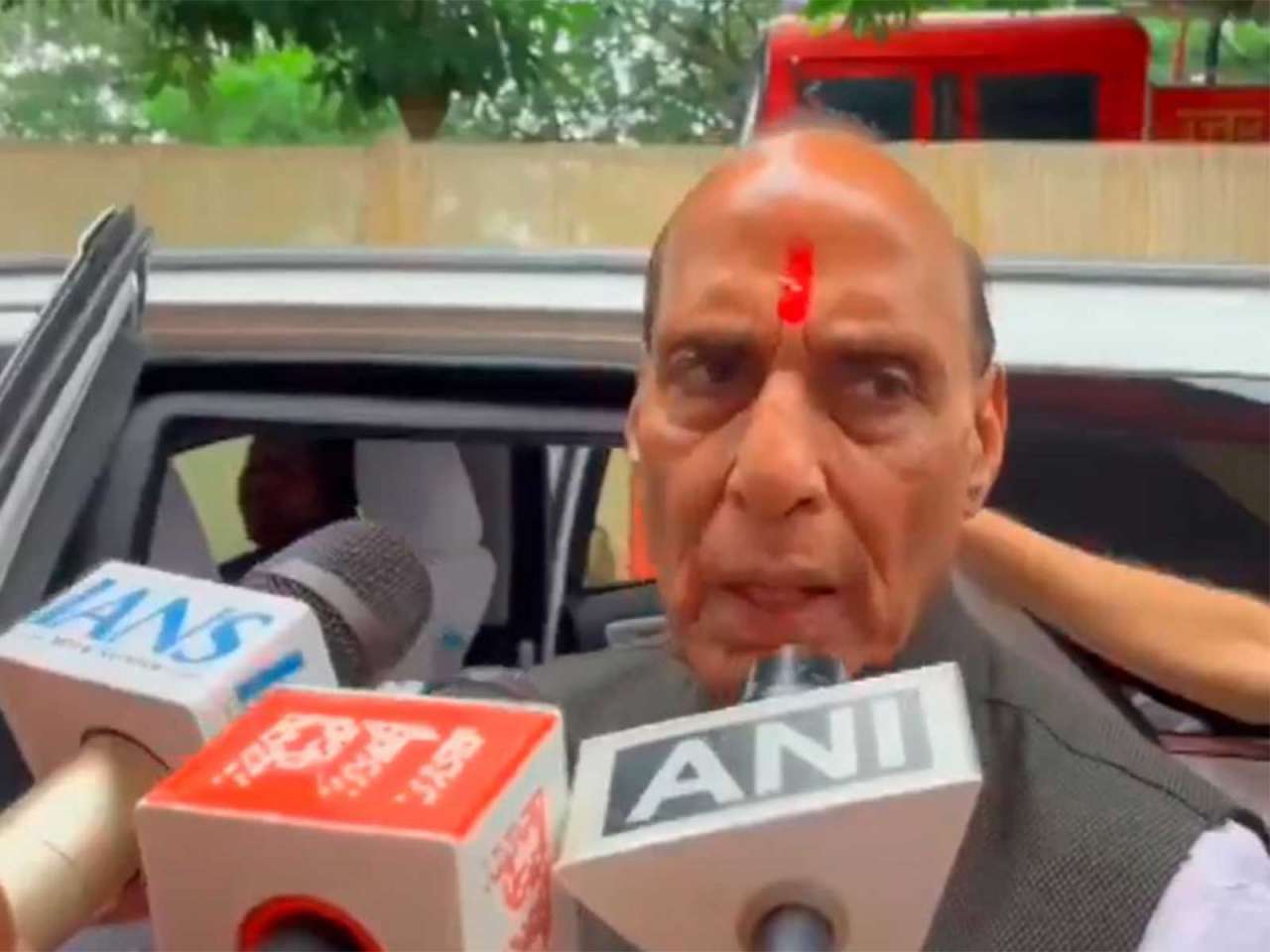 Rajnath Singh lays foundation stone for 12 development projects in Lucknow