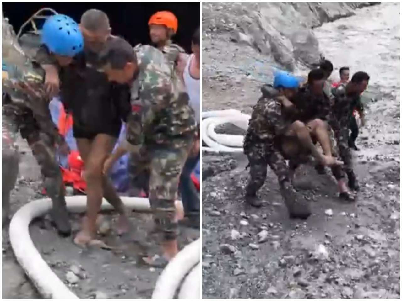 Nepal floods: 2 trapped in Bhote Koshi for 10 days rescued alive, watch viral clip