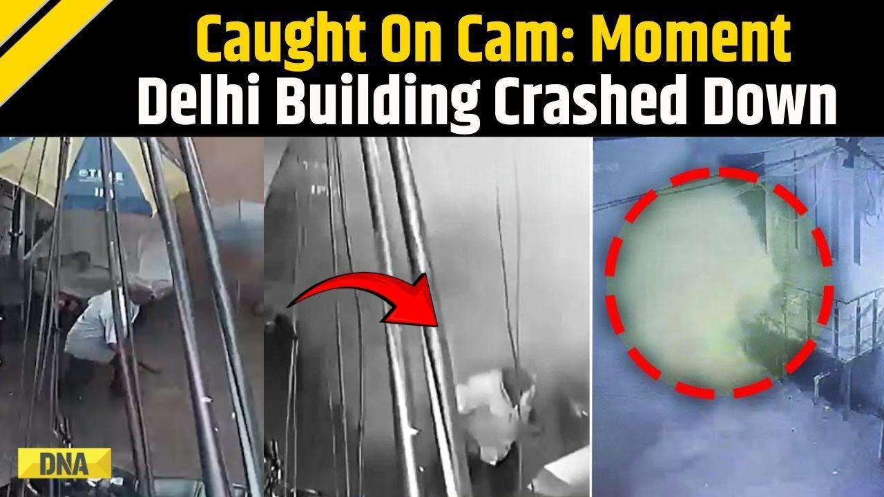 Delhi News: CCTV Captures Dust Cloud Engulfing Street The Moment  Satya Niketan Building Collapsed