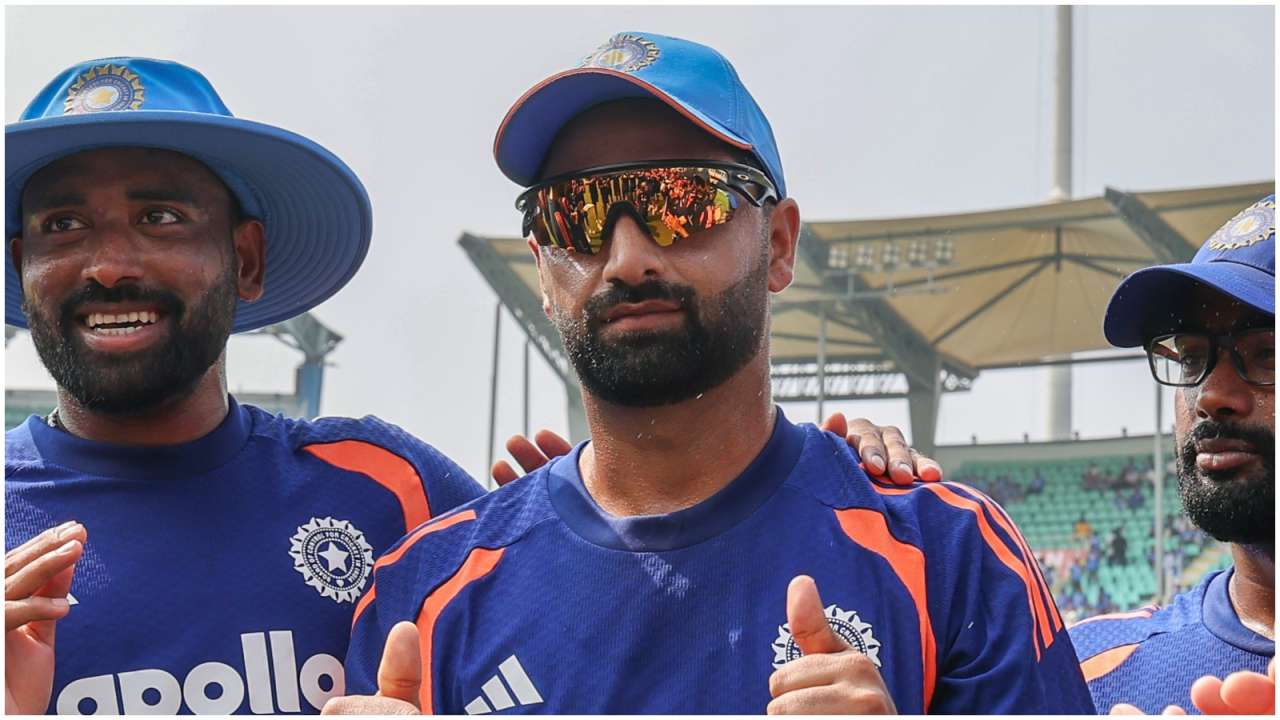 Auqib Nabi, the Jammu and Kashmir fast bowler, during his ODI debut for India.