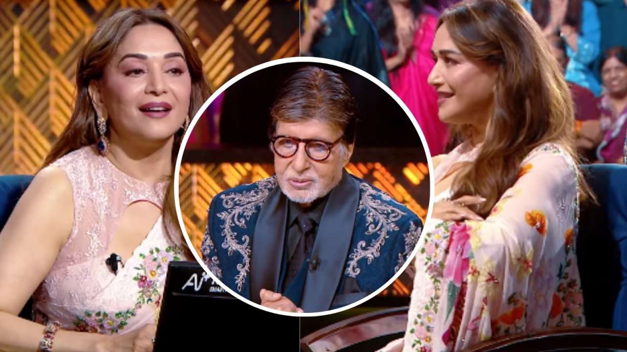 KBC 18: Madhuri Dixit turns Paro again, recreates Kaahe Chhed Mohe moment for Amitabh Bachchan | Watch