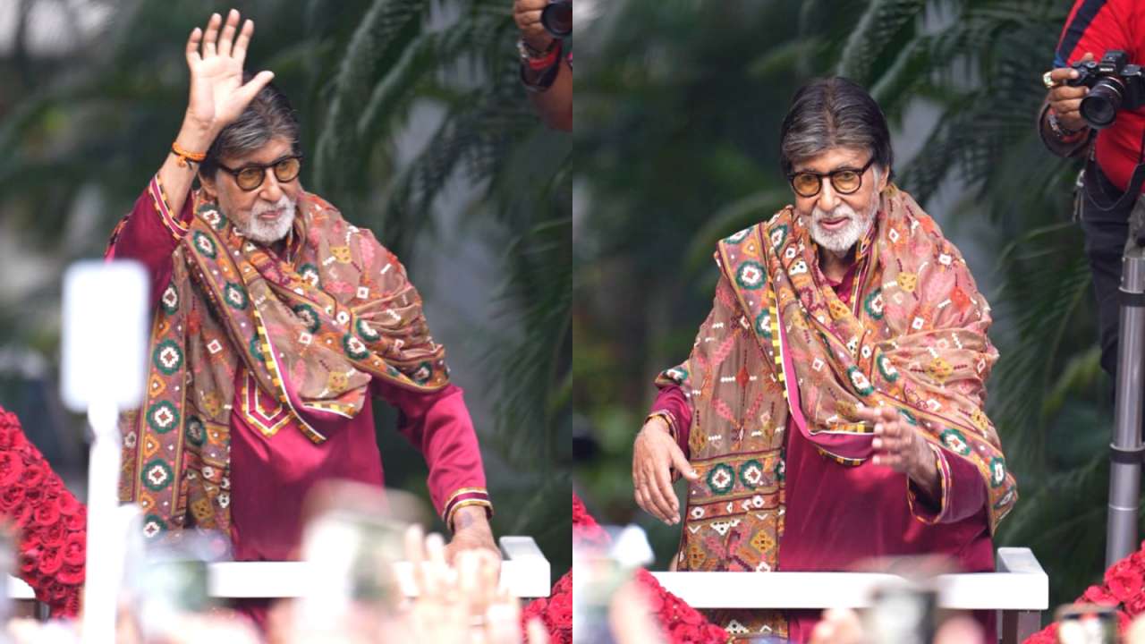 Amitabh Bachchan greets fans outside Jalsa on 84th birthday, video goes viral - Watch