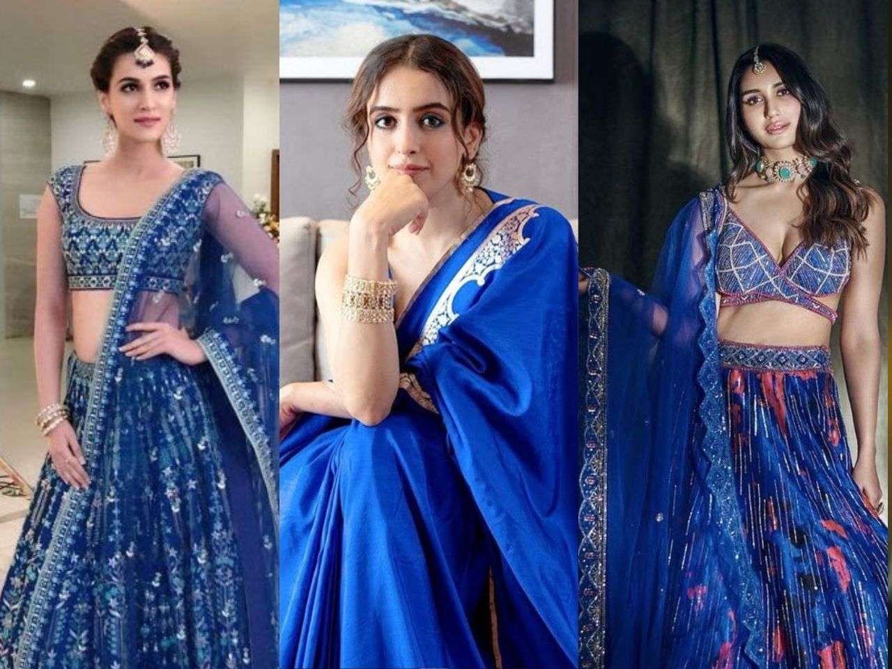 Navratri Day 4: From Shraddha Kapoor, Kriti Sanon, Sanya Malhotra, actresses who embody goddess in blue outfits