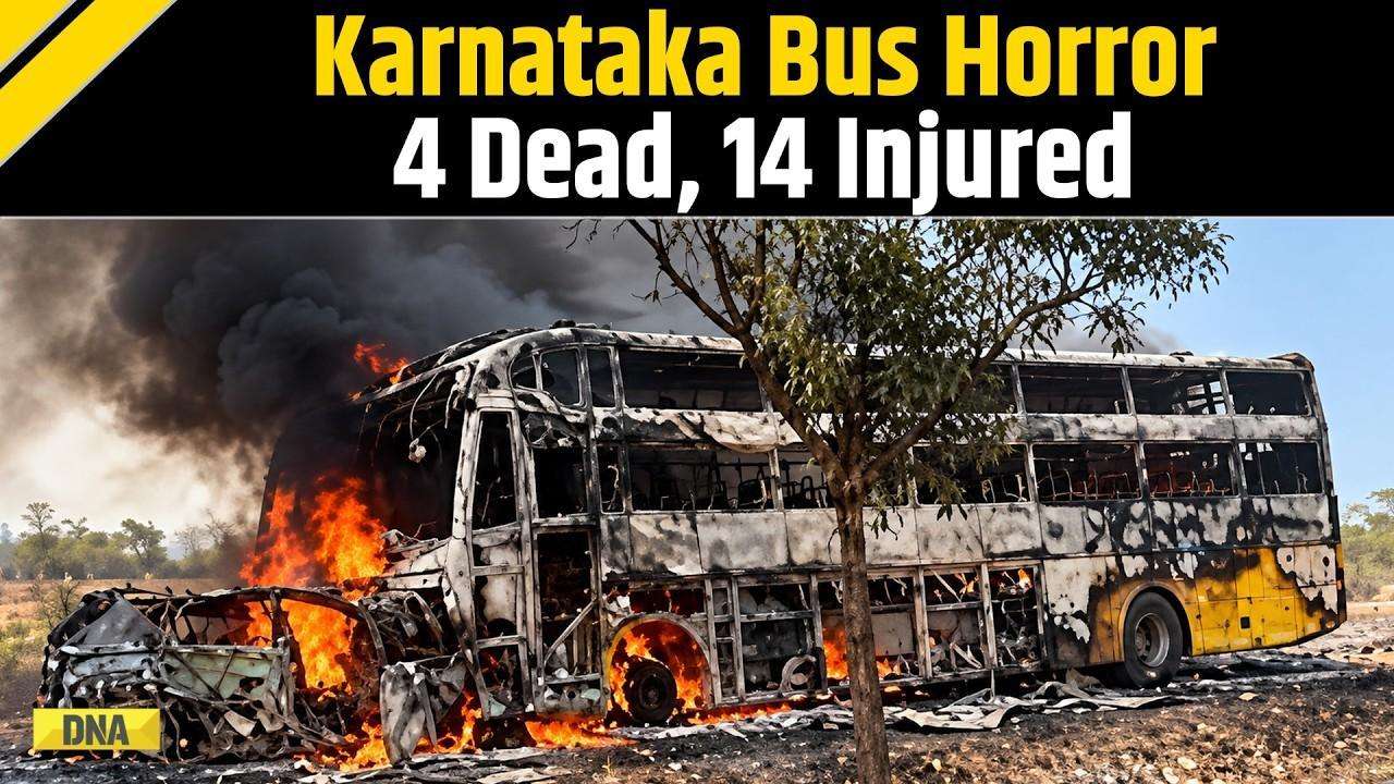 Karnataka Bus Horror: 4 Dead, 14 Injured In Mysuru Sleeper Bus-Truck Head-On Collision