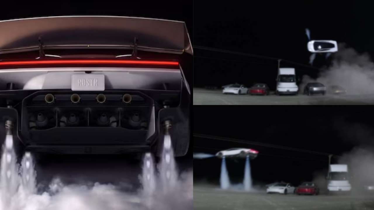 Flying Car! Watch video of Tesla's Roadster jump, flip and fly, when will Elon Musk bring it to India?