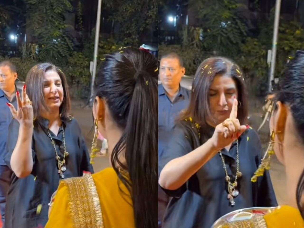 Viral video: Farah Khan politely declines tika on forehead, traditional welcome, leaves internet divided: 'Why are you forcing tilak on Muslims?