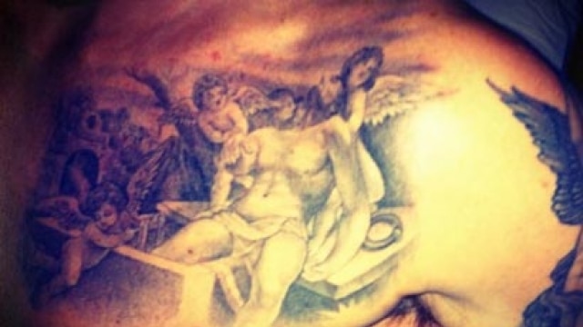 Brooklyn Beckham chest tattoo of Cupid unveiled