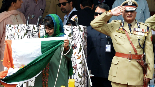 Mehbooba Mufti on X: Terms PDP creation as dubious. “Green colour of party  flag reflects radical origin” • Indian army officers wear green uniforms  & their vehicles are of the same colour.