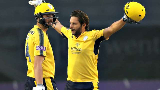 T20 Blast: Shahid Afridi smashes 42-ball century as Hampshire